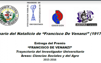 Entrega Premios Francisco De Venanzi 2015-2016