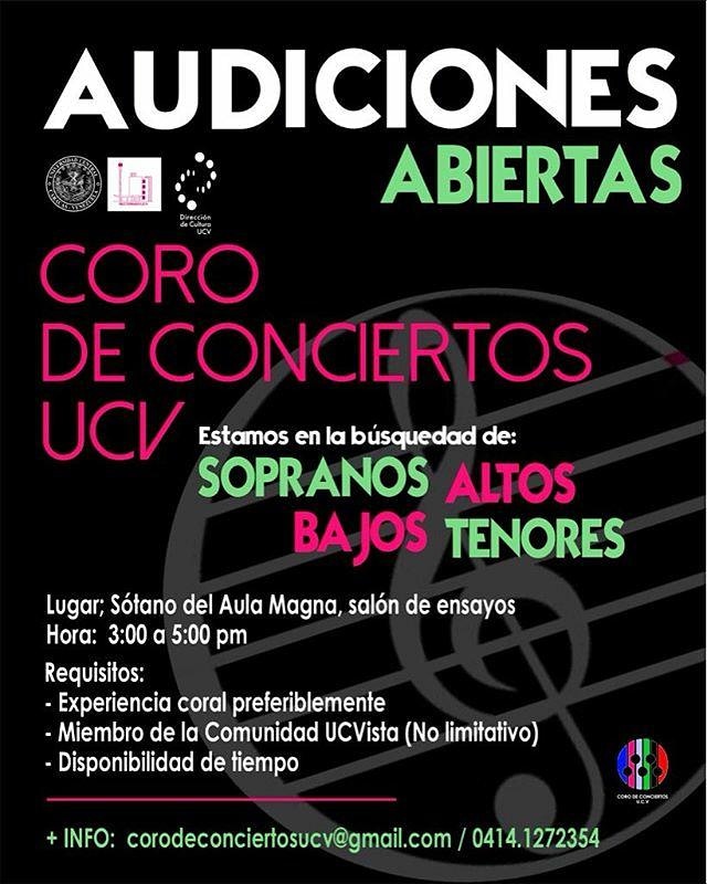 El Coro de Conciertos de la UCV abre sus audiciones