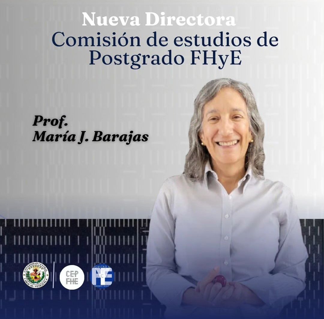 Profa. María Josefina Barajas, Directora de la Comisión de Postgrado de Facultad de Humanidades y Educación de la UCV