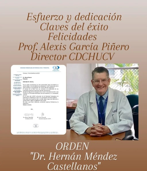 Orden Dr. Hernán Méndez Castellanos para el Prof. Alexis García Piñero