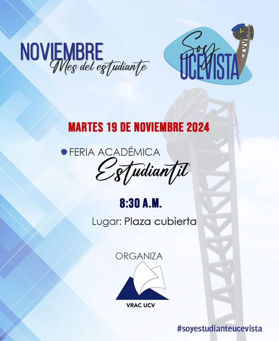 Semana del Estudiante Universitario UCV martes 19 de noviembre